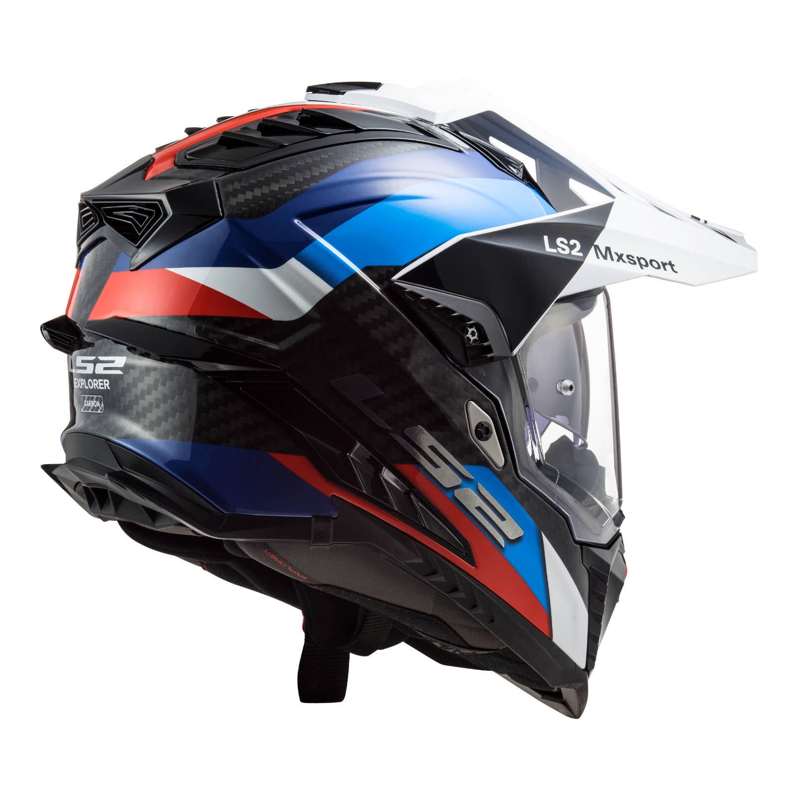 LS2 MX701 Explorer Carbon Frontier Helmet - Black / Blue