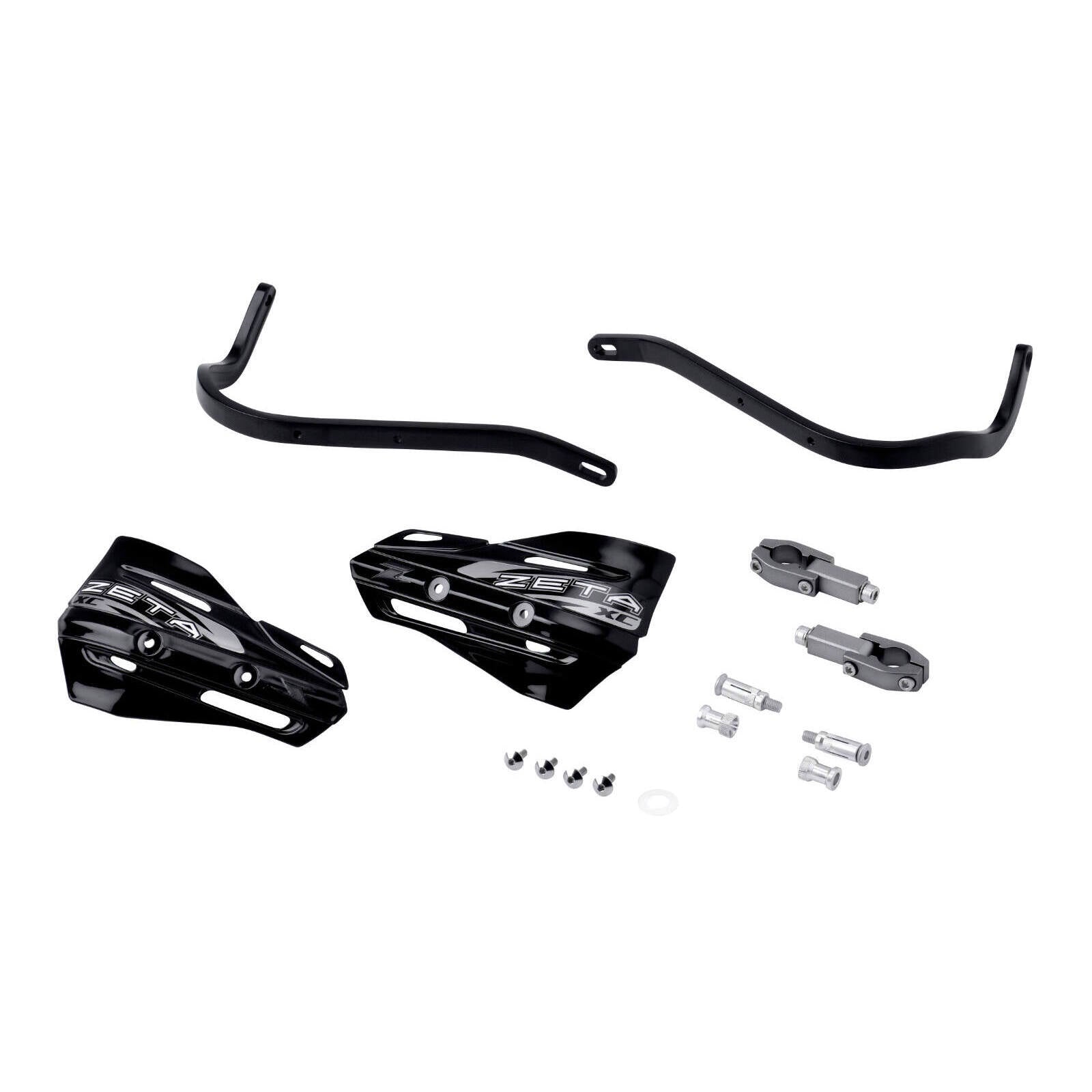 Zeta Armour XC Handguard Kit for 22.2mm Handlebars - Black / Black